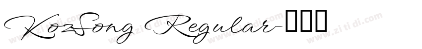 KozSong Regular字体转换